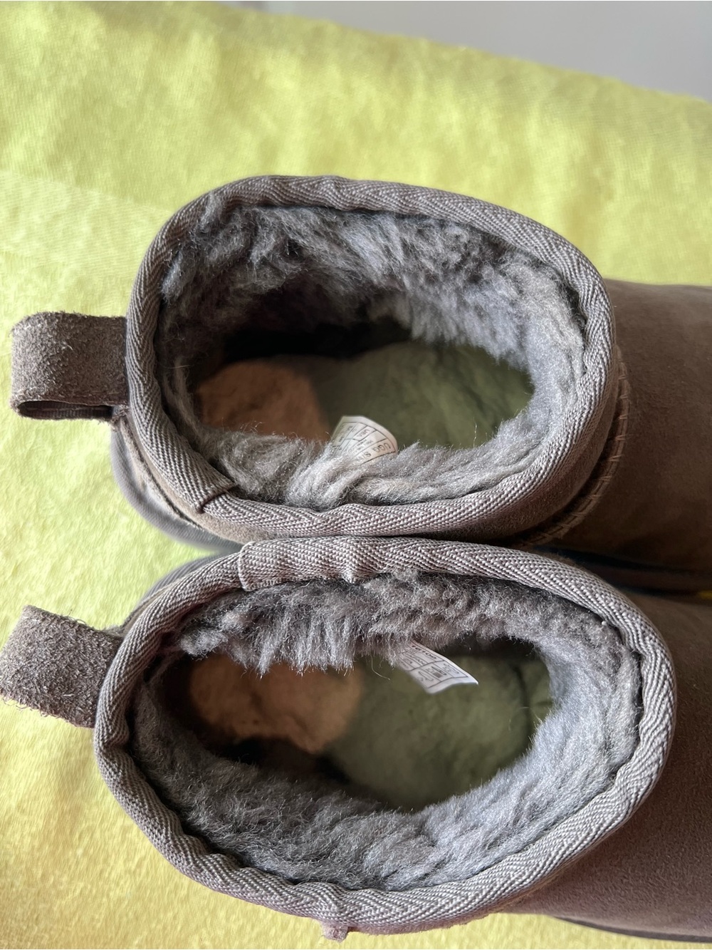 UGG Ultra Mini Suede Booties - Gray. Size 6 - Picture 9 of 10